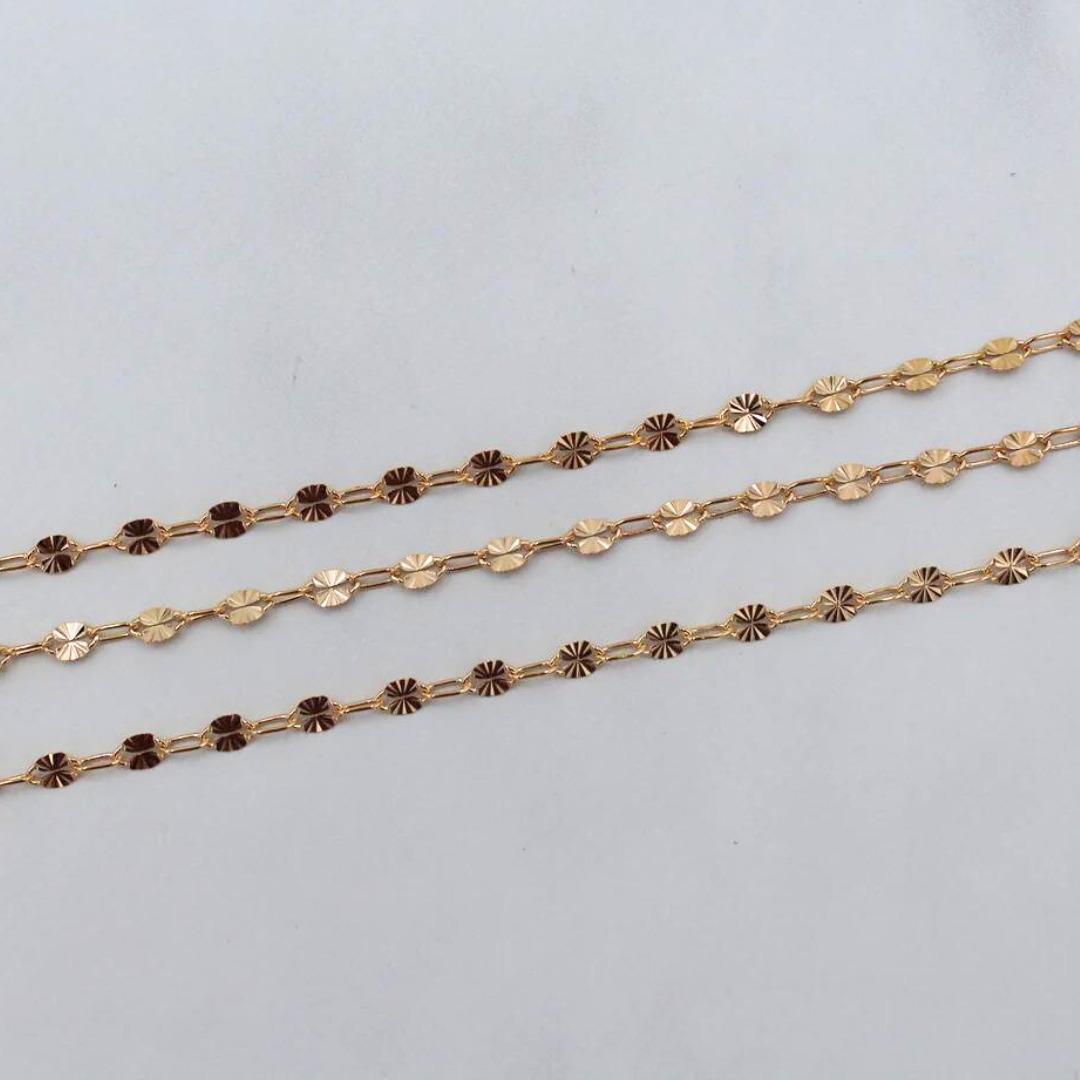 Sunburst Paperclip - 14K Gold Filled Chain