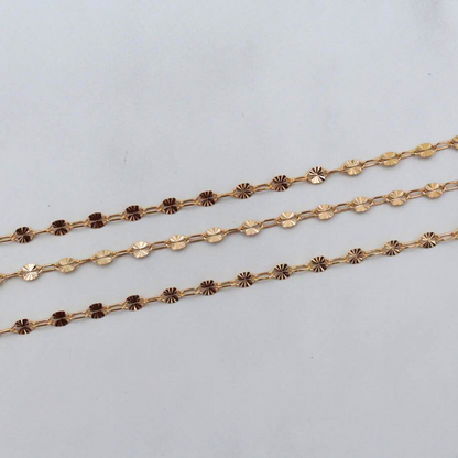 Sunburst Paperclip - 14K Gold Filled Chain