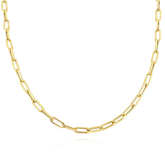 18K Gold Plated Paperclip Necklace