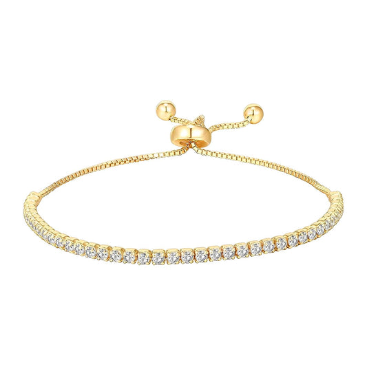 18K Gold Plated Cubic Zirconia Tennis Bracelet