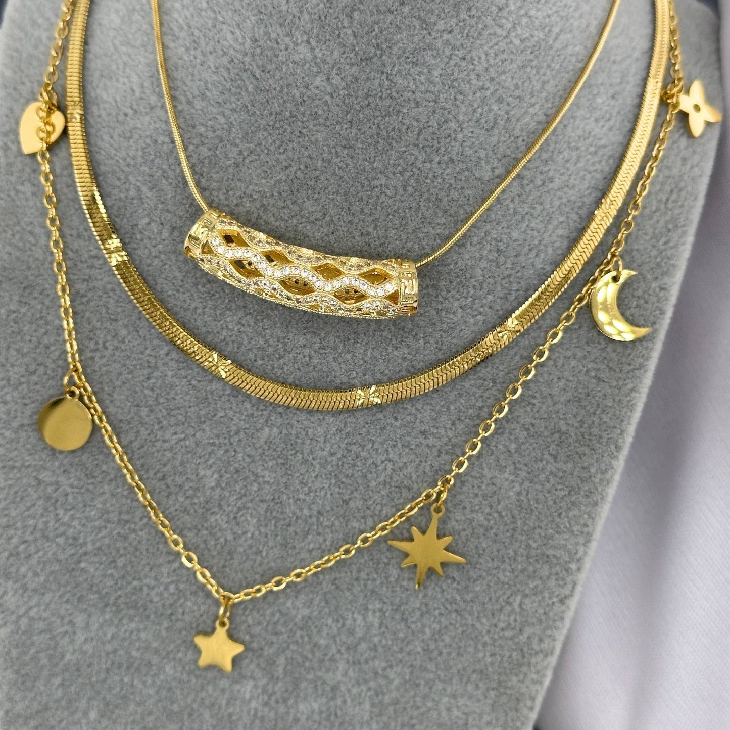 18K Gold Plated Galaxy Necklace