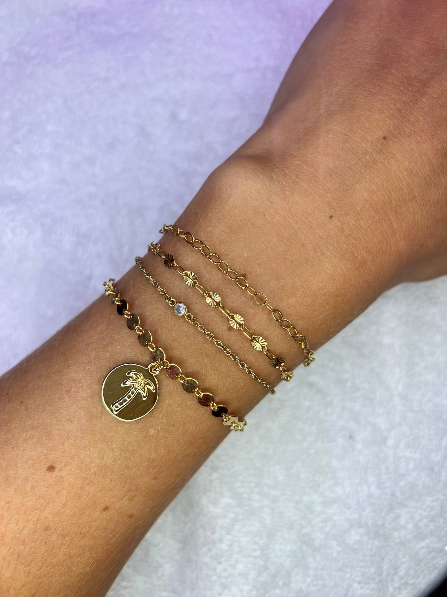 Circle Palm - Gold Filled Charm