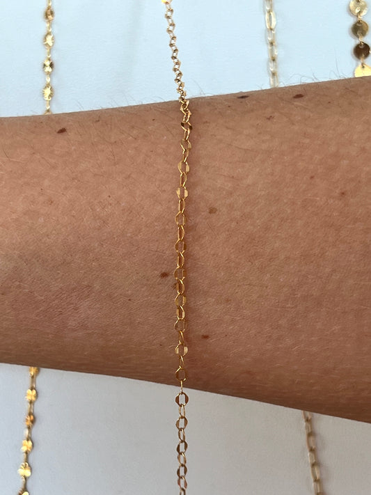 Dapped Rolo - 14K Gold Filled Chain