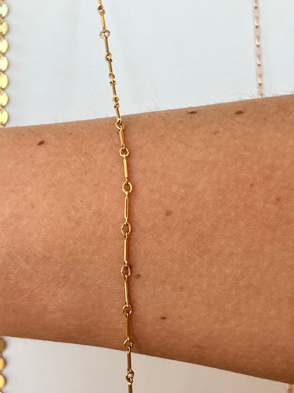 Straight Bar - 14K Gold Filled Chain